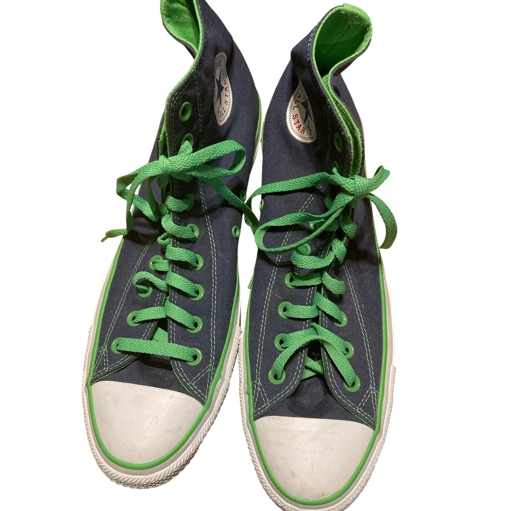 Converse Chuck Taylor All Star High Top Navy Blue Green Mens 15 Lewis Custom